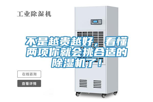 不是越貴越好，看懂兩項你就會挑合適的除濕機了！