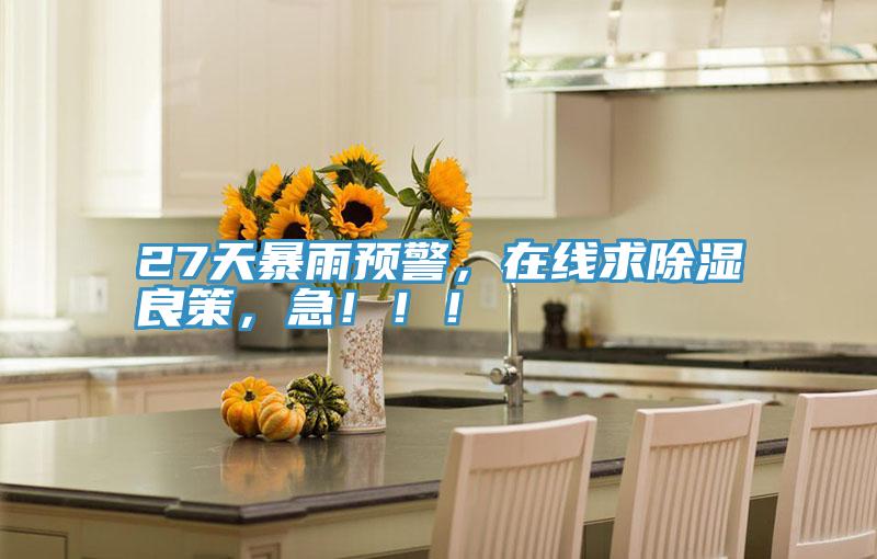 27天暴雨預(yù)警，在線求除濕良策，急?。?！