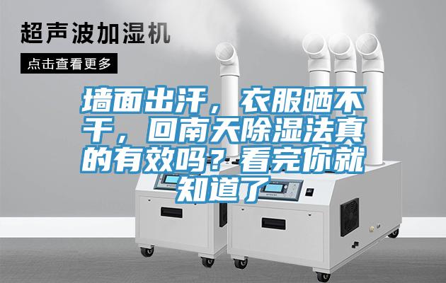 墻面出汗，衣服曬不干，回南天除濕法真的有效嗎？看完你就知道了