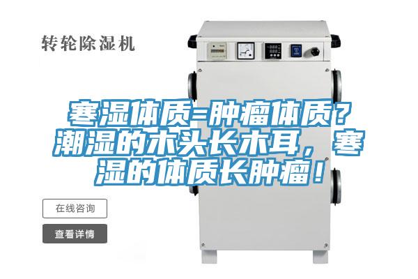 寒濕體質(zhì)=腫瘤體質(zhì)？潮濕的木頭長木耳，寒濕的體質(zhì)長腫瘤！