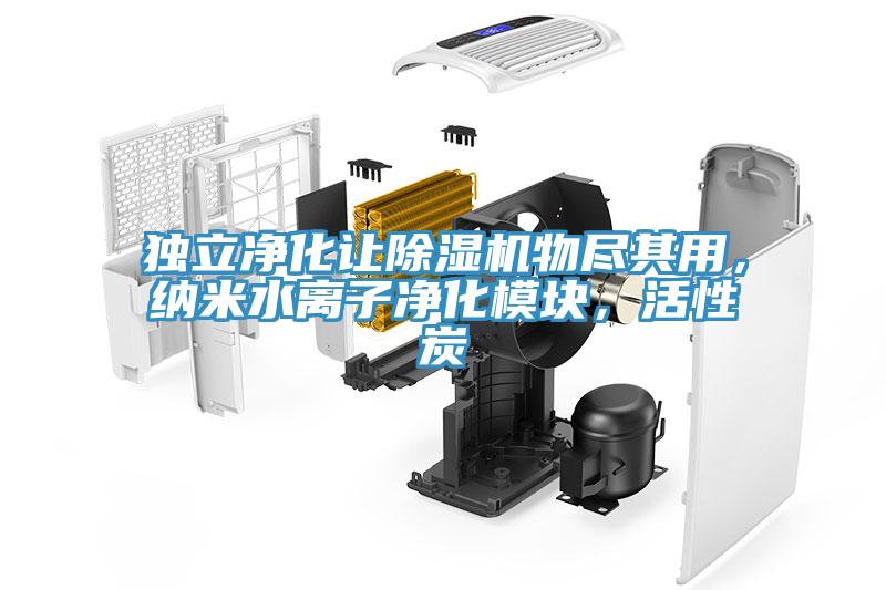 獨(dú)立凈化讓除濕機(jī)物盡其用，納米水離子凈化模塊，活性炭