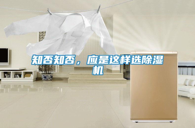 知否知否，應(yīng)是這樣選除濕機
