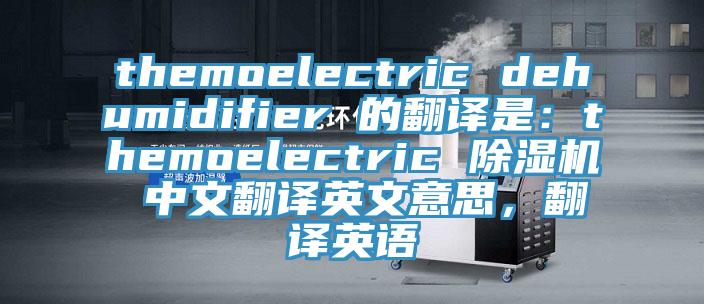 themoelectric dehumidifier 的翻譯是：themoelectric 除濕機(jī) 中文翻譯英文意思，翻譯英語