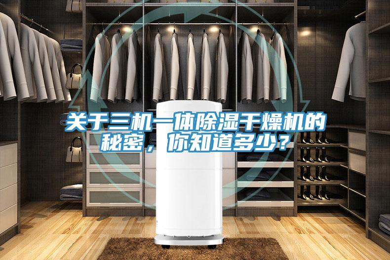 關(guān)于三機(jī)一體除濕干燥機(jī)的秘密，你知道多少？