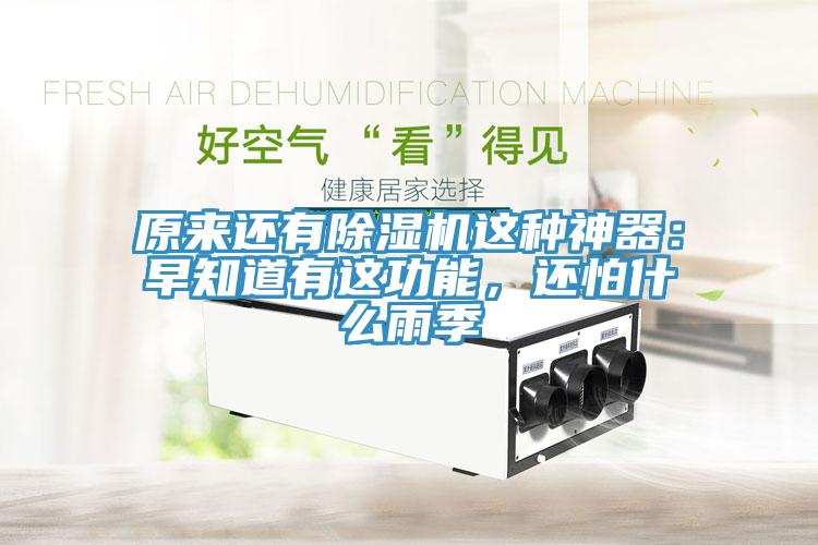 原來還有除濕機這種神器：早知道有這功能，還怕什么雨季