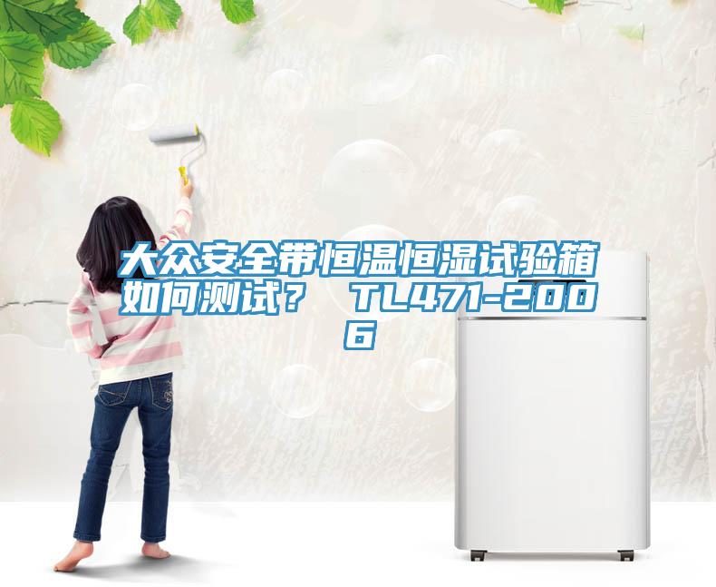 大眾安全帶恒溫恒濕試驗(yàn)箱如何測(cè)試？ TL471-2006