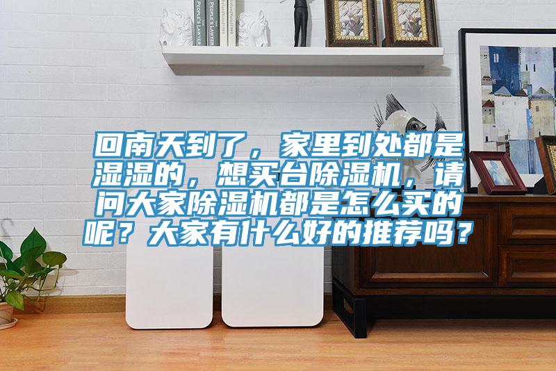 回南天到了，家里到處都是濕濕的，想買臺除濕機(jī)，請問大家除濕機(jī)都是怎么買的呢？大家有什么好的推薦嗎？