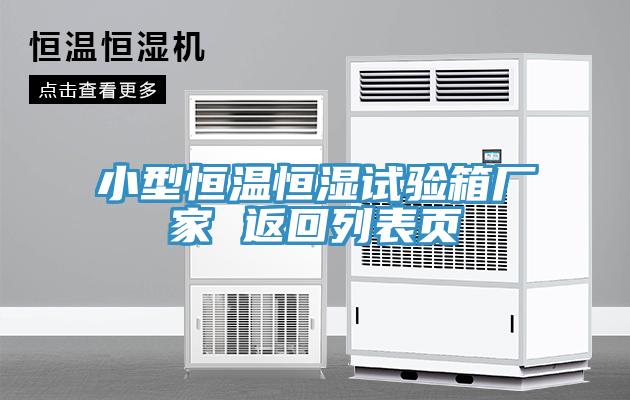 小型恒溫恒濕試驗(yàn)箱廠家 返回列表頁