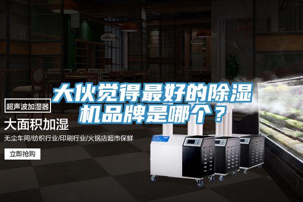 大伙覺得最好的除濕機品牌是哪個？
