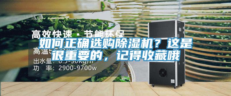 如何正確選購除濕機？這是很重要的，記得收藏哦