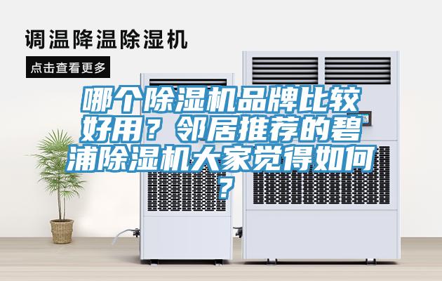 哪個除濕機品牌比較好用？鄰居推薦的碧浦除濕機大家覺得如何？
