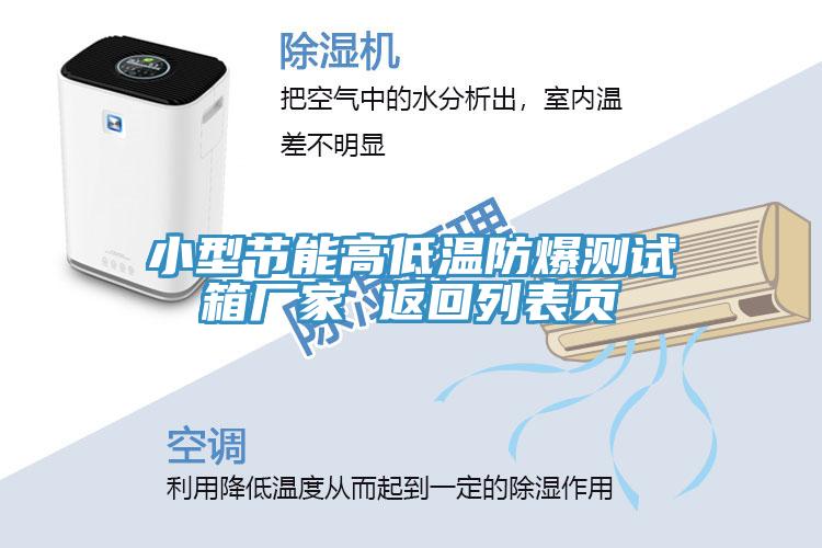 小型節(jié)能高低溫防爆測(cè)試箱廠家 返回列表頁