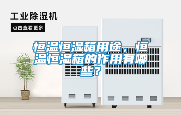 恒溫恒濕箱用途，恒溫恒濕箱的作用有哪些？