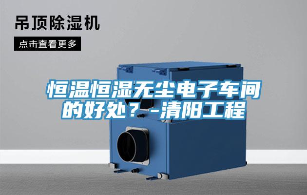 恒溫恒濕無塵電子車間的好處？-清陽工程