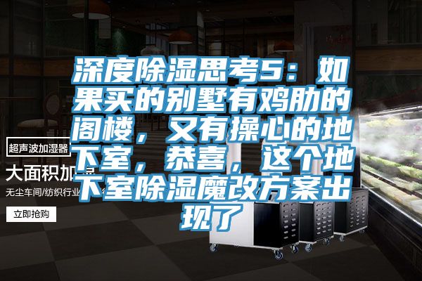 深度除濕思考5：如果買的別墅有雞肋的閣樓，又有操心的地下室，恭喜，這個(gè)地下室除濕魔改方案出現(xiàn)了