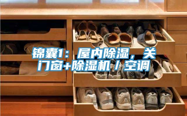 錦囊1：屋內(nèi)除濕，關(guān)門(mén)窗+除濕機(jī)／空調(diào)