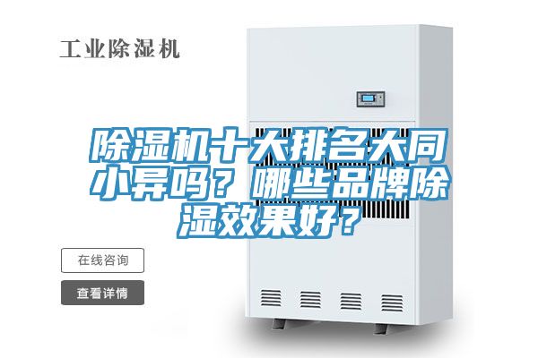 除濕機(jī)十大排名大同小異嗎？哪些品牌除濕效果好？