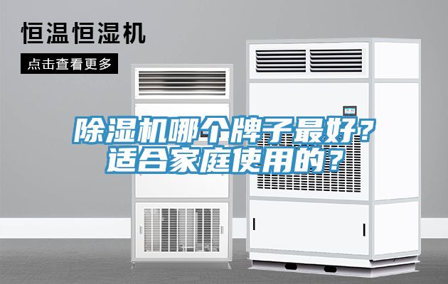 除濕機哪個牌子最好？適合家庭使用的？