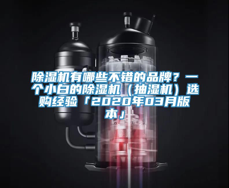 除濕機(jī)有哪些不錯(cuò)的品牌？一個(gè)小白的除濕機(jī)（抽濕機(jī)）選購(gòu)經(jīng)驗(yàn)「2020年03月版本」